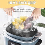 Steam and Roast Rack Compatible with Ninja Foodi Possible Cooker Pro 8.5 Quart MC1000,MC1001,MC1010 Slow Cooker Crock,Stainless Steel Ninja Possible Cooker Pro Accessories with Silicone Feet & Handles