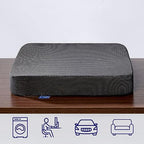 CYLEN Ifoam Gel Infused Memory Foam Layer Wheelchair Cushion - Seat Cushion for Wheelchair-Office Chair, Kitchen Chair, Car Seats-Pressure Sore and tailbone Pain Relief-High Dense Polyfoam Base(Black)