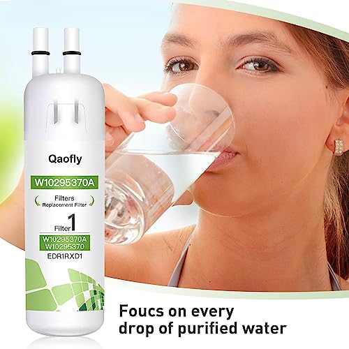 Qaofly W10295370A Filter Replacement compatible with Filter 1, EDR1RXD1, W10295370, WHR1RXD1, p4rfwb, P8RFWB2, 46-9930, 46-9081 3PACK
