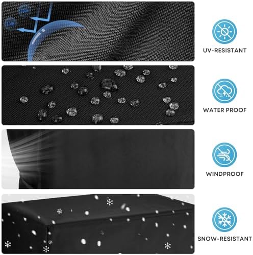 Stanbroil Outdoor Waterproof Gas Grill Cover Fits Cuisinart All Foods Gas Grill, Replacement for Cuisinart CGC-21, Black