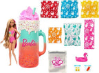 Barbie Pop Reveal Doll & Accessories, Rise & Surprise Fruit Series Gift Set with Scented Doll & Squishy Pet, Color Change, Moldable Sand & More, 15+ Surprises