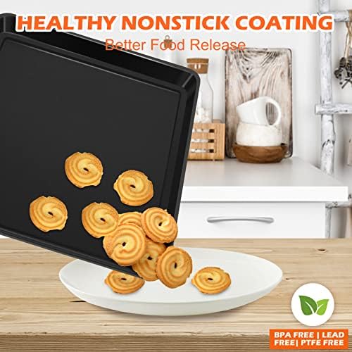 Toaster Oven Pans and Trays 11" × 11", Broiler Pan for Oven Nonstick Baking Tray for Toaster Oven Accessories, Replacement Compatible with Breville Smart Oven BOV800XL, BOV810BSS, BOV845BSS, BOV900BSS