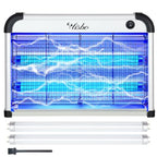 VLISBO Bug Zapper,Mosquito Zapper, Fly Traps, Fly Zapper, Mosquito Killer for Indoor and Outdoor Electric, 20W 3000V Grid, Including Free 2 Pack Replacement Bulbs, 90-130V, ABS Plastic Outer (Black)