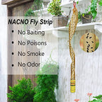 40 Rolls Fly Strips - Fly Tapes Fly Paper Sticky Fly Trap Indoor/Outdoor Hanging,Fly Catcher Fly Ribbon Fungus Gnat Trap Fruit Fly Killer for House/Kitchen/Plants/Horse Stable (40Roll)