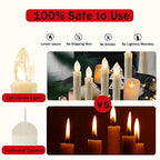 Gedengni Short Candlesticks LED Taper Candle, Remote Candle Sticks Battery Operated Chandelier Flameless Candles with Clip Flickering Warm White Lights for Wedding Party Baroque Chandelier,4inches
