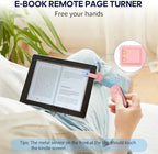 RF Remote Control Page Turner for Kindle Paperwhite,Kindle Accessories Remote Photo and Video for E-Book iPhone iPad Android Tablets Reading Novels Comics Remote Control Extenders(Pink)