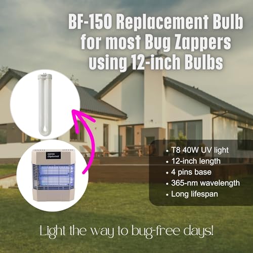 DAJOORON BF-150 Bug Zapper Replacement Bulb 40 Watt for Models BK-80D, MC9000, FC-7600, FC-7800, FC-8800, UV40 b4040, 12 inch FUL40T8/BL, 2-Pack