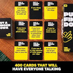 Put A Finger Down - The Viral Party Game That Will Have Everyone Talking - Funny Adult Card Game & Icebreaker Ideas, Game Nights, & Big or Small Groups, 400 Cards for 2+ Players
