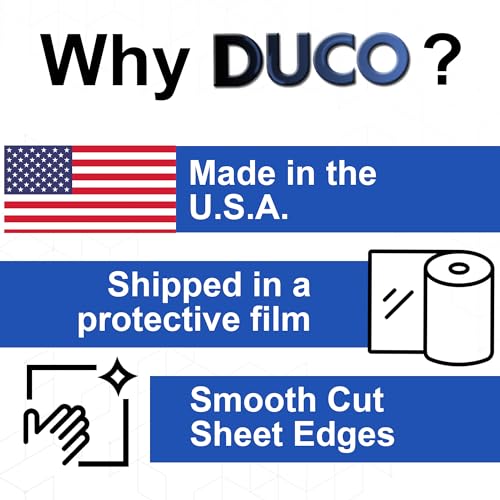 Duco Clear Cast Acrylic Sheet 1/4 Inch Thick 24" X 48" - Pack of 1 (6mm) Clear Acrylic Sheet - Transparent Plexiglass Panel for DIY Crafts, Window Replacements, Signs, Displays, and More