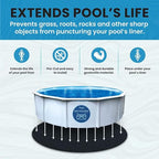 Liner Life LL24R Liner Pad 24' Round, Strong Durable Puncture Resistant Floor Mat Made of Commercial Grade Geotextile Material, Protects The Bottom of The Aboveground Pool, Black