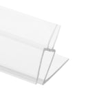 Prime-Line M 6256 Frameless Shower Door Bottom Seal for 1/4 in. Thick Glass Doors, Dual Flap and 45 Degree Drip Guard, 36 in., Clear Vinyl (Single Pack)