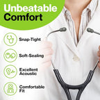 Durabasics Classic 3, Cardiology 3 & Cardiology 4 Accessories Kit for Littman Stethoscope Replacement Parts & Littmann Stethoscope Parts - Fits Classic III, Cardiology III & IV - Grey