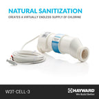 Hayward W3T-Cell-3 TurboCell Salt Cell for Pool Chlorination, In-Ground Swimming Pools up to 15,000 Gallons