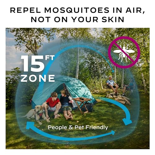 Thermacell Mosquito Portable Repeller; Includes 12-Hour Refill; 15 Foot Zone of Protection; Highly Effective Mosquito Repellent; Deet Free Bug Spray Alternative; Scent Free