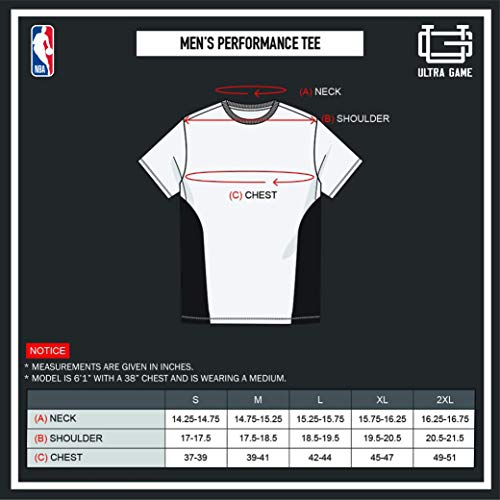Ultra Game NBA New York Knicks Mens Active Tee Shirt, Charcoal Heather, Medium