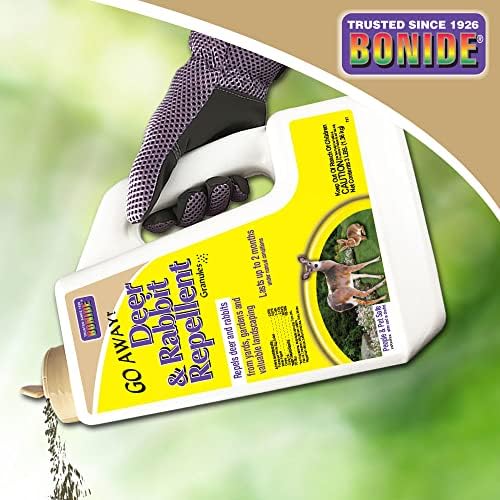 Bonide Go Away! Deer & Rabbit Repellent Granules, 3 lb. Ready-to-Use, Deter Deer from Garden, Flowers & Plants (Pack of 2)