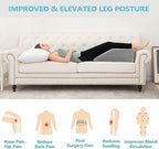 joybest Leg Elevation Pillow with Cooling Gel Memory Foam Top, 8 Inch Leg Pillows for Sleeping, Wedge Pillow to Solve Back& Leg &Joint Pain, Acid Reflux, Heartburn, Snoring, Pregnancy(Grey)