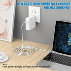 Compatible with MacBook Pro Charger,61W Replacement Charger for i.Phone 16/15,MacBook Pro16,15,14,13 inch,MacBook 12 Inch,MacBook Air 13 Inch,iPad Pro and Other USB C Interface Devices