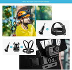 AKASO Outdoor Sports Action Camera Accessories Kit 14 in 1 for AKASO EK7000/ EK7000 Pro/Brave 4/ Brave 7 LE/ V50X/ V50 Pro/ V50 Elite/Go Pro Hero 9 in Swimming Any Other Outdoor Sports