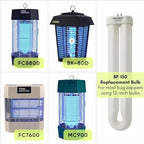 DAJOORON BF-150 Bug Zapper Replacement Bulb 40 Watt for Models BK-80D, MC9000, FC-7600, FC-7800, FC-8800, UV40 b4040, 12 inch FUL40T8/BL, 2-Pack