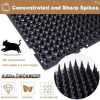 10 Packs Scat Mat for Cats, 13X16 inches Pet Deterrent Spikes, Indoor Outdoor Humane Cat Repellent Fence (Black)