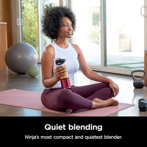 Ninja Blast Portable Blender & Accessories, Cordless, 18oz. Vessel, Personal Blender for Shakes & Smoothies, Leakproof Lid & Sip Spout, USB-C Cord, Dishwasher Safe Parts, BPA Free, Red, CL155ARD
