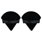 2Pcs Triangle Powder Puffs, Face Makeup Puff for Body Loose Powder Beauty Makeup Tool Black