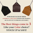 Hope Woodworking Leather Fly Swatter Set (1 Pack) – 17” Amish-Made Fly Swat w/Real Leather Paddle – Fly Swatters Multi Pack w/Metal Handle – Bug Swatter, Mosquito Swatter, Wasp Swatter (Chocolate)