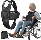 Wheelchair Seatbelt with Pocket Wheelchair Seat Belts for Adults Anti-Slip & Adjustable Wheelchair Accessories Safety Belt for Seniors Elderly, Patients, Anti-Fall Wheelchair Harness Vest