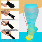 Plus Size Compression Socks for Women Men Wide Calf 15-20 mmHg Extra Large for Circulation Support Recovery