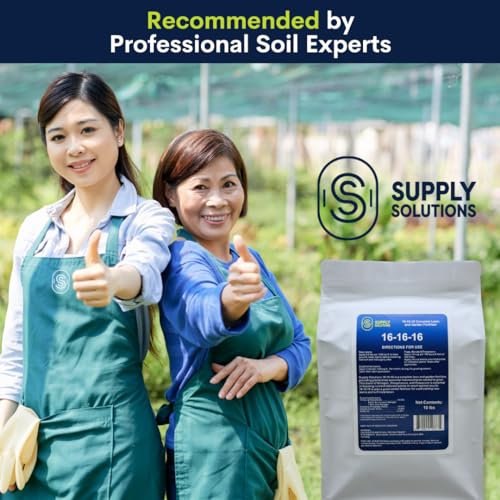 Supply Solutions 16-16-16 Complete Lawn & Garden All Purpose Granular Fertilizer - The Ultimate Plant Food for Lush Greenery & Vibrant Blooms - for All Plants, Vegetables, Fruits, and Berries - 10lbs