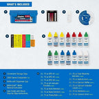 Taylor K2005 High Range Swimming Pool Total and Free Chlorine Bromine Alkalinity Calcium Hardness Base and Acid Demand pH DP Test Kit