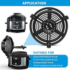 Air fryer Grill Plate for Ninja FD302 6.5 Qt FD101 5 Qt FD401 8 Qt Air Fryer, 9.7' Air Fryer Grill Pan Crisper Plate Replacement Parts Tray Rack Accessories for Ninja OP302 OP305 FD305 Air Fryer