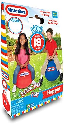Little Tikes Bouncing Fun! Blue Hopper 9301B - Mega 18" Inflatable Heavy Gauge Durable Vinyl Ball - Deflates Easily for Storage - Exercise Learning Fun? YES - Use That Energy! for Kids Ages 4-8