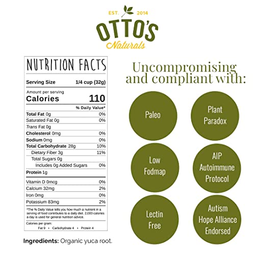 Otto’s Naturals - Cassava Flour, All Purpose Flour as Wheat Replacement, Used as Bread Flour, Pizza Dough Flour, & Cake Flour Substitute, Nut, Grain, and Gluten Free Flour, 15 lbs