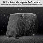 10L0L Universal 2-4 Passenger Golf Cart Cover for EZGO, Club Car and Yamaha, Waterproof Sunproof and Durable, Black