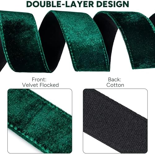 Amumu Flocked Velvet Guitar Strap - Guitar Accessories - Fits Acoustic Guitar Strap, Bass strap, Electric Guitar Strap, Green
