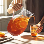 Amazing Abby - Bubbly Grand - Plastic Pitcher (96 oz, 3 Quart), Clear Water Pitcher with Lid, Fridge Jug, BPA-Free, Shatter-Proof, Great for Iced Tea, Sangria, Lemonade, Juice, Milk, and More