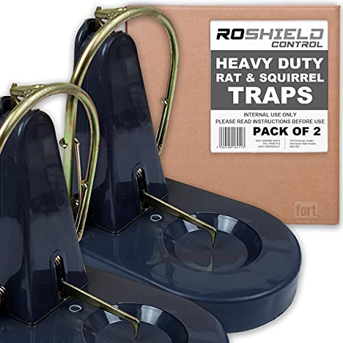 Roshield 2x Nano Heavy Duty Rat Control Trap - Powerful Instant Killer Rodent Trap Solution for Treatment of Rats within Buildings