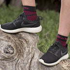 TechWare Pro Ankle Brace Compression Sleeve - Relieves Achilles Tendonitis, Joint Pain. Plantar Fasciitis Foot Sock with Arch Support Reduces Swelling & Heel Spur Pain. (Black/Pink, L/XL)