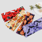 AKTVSHOW Halloween Headbands for Women Knotted Headband Elastic Head Bands Women's Hair Band Non-Slip Turban Printed Stylish Sport Sweat Hair Wrap for Girls Cute Hair Accessories