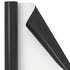 RUSPEPA Black Metallic Wrapping Paper - Solid Color Matte Paper Perfect for Wedding, Birthday, Christmas, Baby Shower - 17.5 Inches X 65.6 Feet