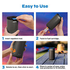 Thermacell Patio Shield Mosquito Repeller (2-Pack Bundle); Includes 24-Hour Refill & 6 Repellent Mats; Highly Effective Mosquito Repellent for Patio; Bug Spray Alternative