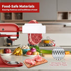 Meat Tenderizer for KitchenAid Household Stand Mixers, Stainless Steel Meat Cube Tenderizer Tool, Mixers Accessories Attachment for All Models KitchenAid, White