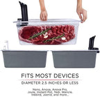 Large Sous Vide Container with Lid and Insulating Sleeve | Sous Vide Accessories | Compatible with Anova, Anova Nano, Joule, Instant Pot, Sous Vide Cookers (26 QT)