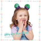 CellElection 8PCS Sequin Mouse Ears Hair Clips Glitter Hair Bows Cute Mice Ears Hair Clips Barrettes for Women Girls Hair Accessories for Costume Party Favor Christmas Decoration