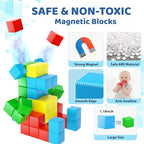 Magnetic Blocks for Toddler Toys,1.18 Inch Large Magnetic Cubes,STEM Preschool Learning Sensory Montessori Outdoor Travel Building Christmas Toys Gifts for 3 4 5 6 Year Old Kids Boys Girls (28pcs)