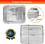 Air Fryer Tray Replacement for Cuisinart TOA-28 AFR-25 Toaster Air Fryer Convection Oven, 10.7 * 9.8'' Non-stick Mesh Air Fryer Steel Basket Wire Rack Accessories Parts, Dishwasher Safe