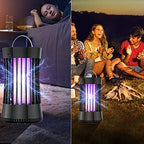 AICase Portable USB Electronic Rechargeable Mosquito Killer Lamp/Bug Zapper for Summer Trip,Outdoor Camping,Patio,Home and Garden,Mosquito Trap Indoor,Moth Trap/Bug Killer/Mosquito Killer Light(Black)