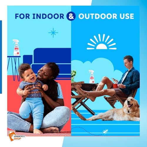 Zevo Instant Action Multi-Insect gets Ride Ants, roaches and More, Indoor Outdoor Use, Bio-Selective Pet People Friendly Safe + Venancio’sFridge Sticker & Sticky Fruit Trap (Zevo 12oz - Pack of 2)